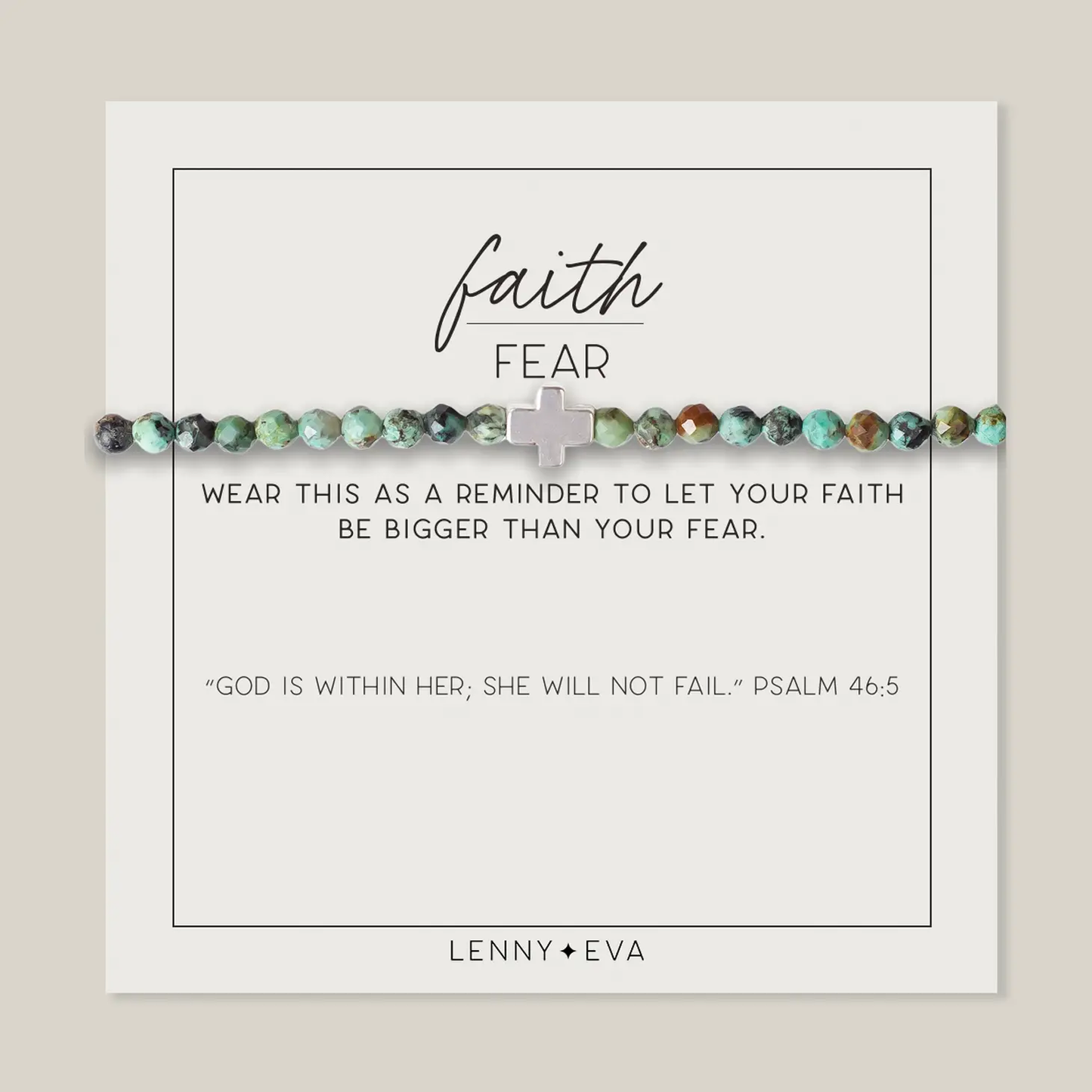 Faith over Fear Gemstone Bracelet