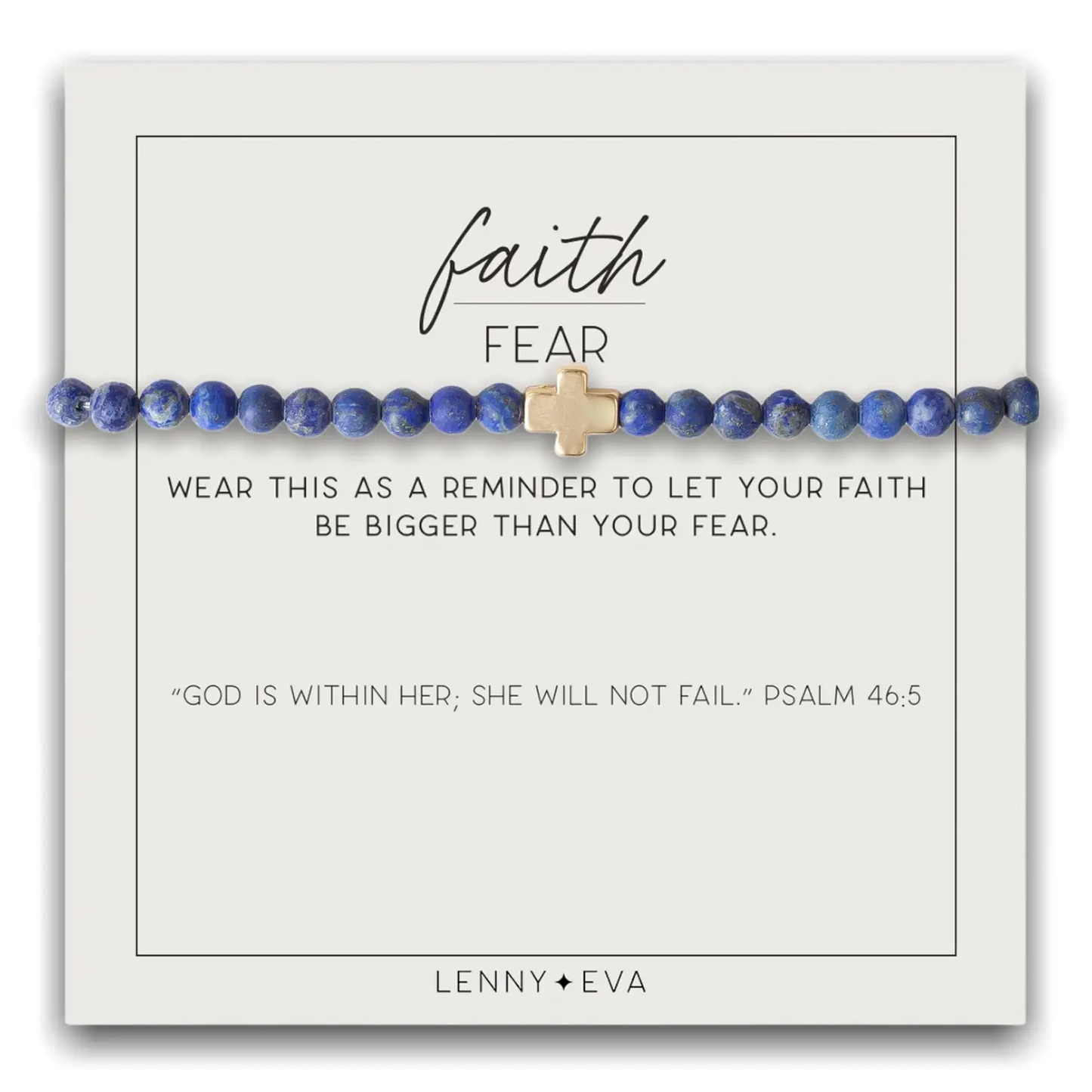 Faith over Fear Gemstone Bracelet