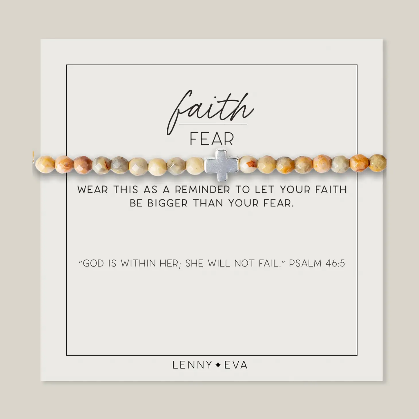 Faith over Fear Gemstone Bracelet