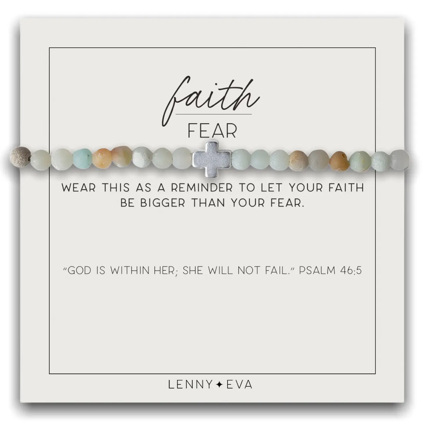 Faith over Fear Gemstone Bracelet