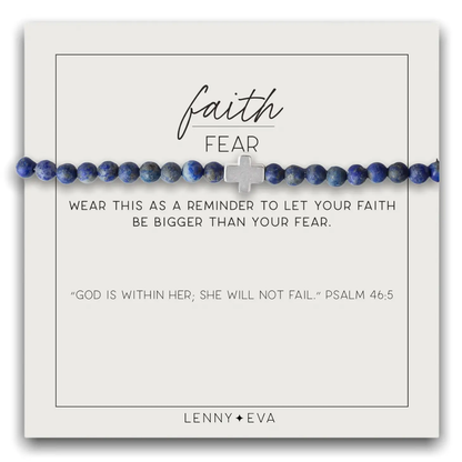 Faith over Fear Gemstone Bracelet